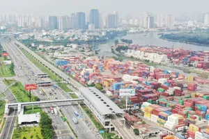 Phuoc Long Port area in Thu Duc Ward, Ho Chi Minh City, one of the city’s key logistics hubs (Photo: SGGP)